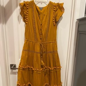 Point sur mustard yellow dress from JCrew. Size 6. Made in India